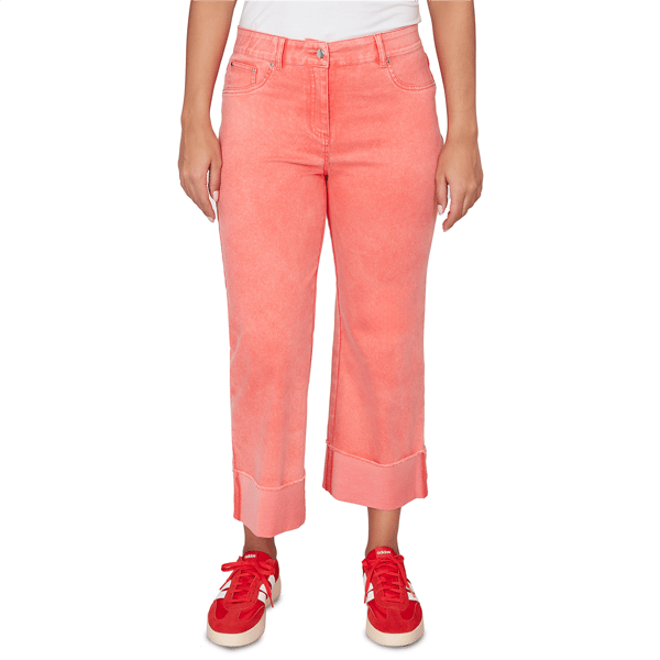Petite Ruby Rd. Set Sail Sunwashed Cuffed Colored Ankle Jean