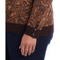 Plus Size Rafaella® Long Sleeve Button Detail Paisley Sweater - image 4