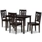 Baxton Studio Luisa Dark Brown Finished Wood 5pc. Dining Set - image 1