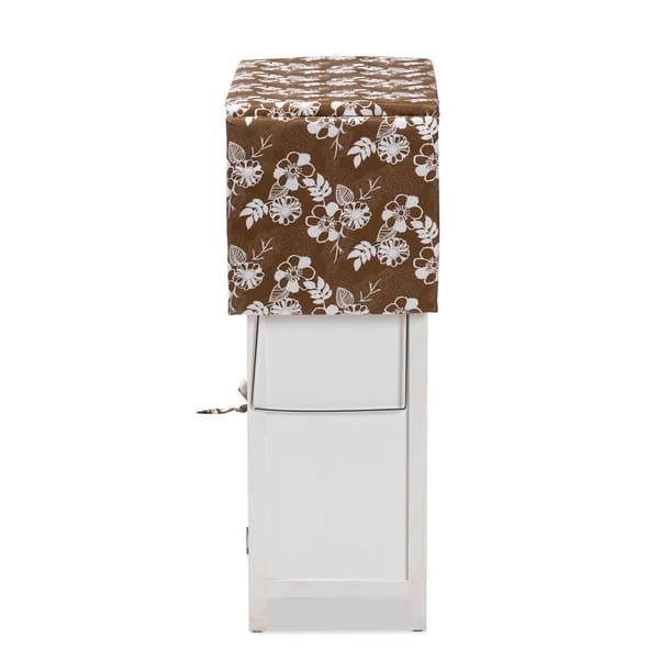 Baxton Studio Abril White Wood Drop Leaf Ironing Board Cabinet