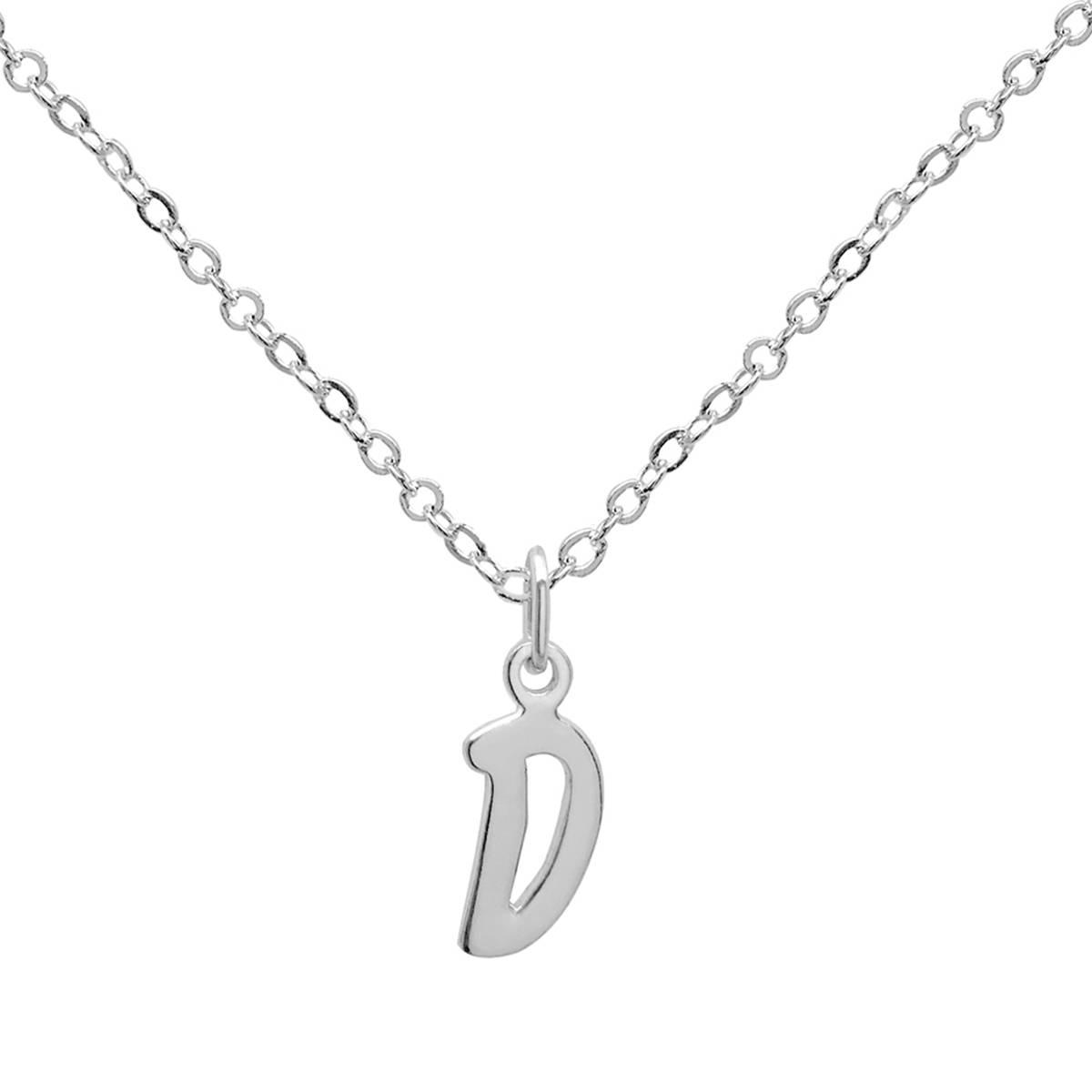 Marsala 18in. Sterling Silver Letter D Initial Pendant Necklace