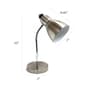 Simple Designs Semi-Flexible Brushed Nickel Desk Lamp - image 3