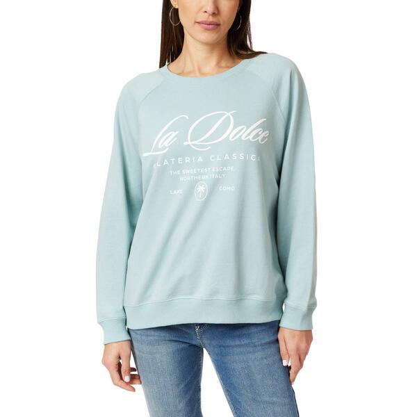 Juniors Wallflower La Dolce Graphic Oversized Sweatshirt - image 