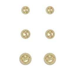 Freedom Trio Set Gold-Tone Ball Stud Earrings