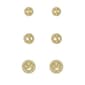 Freedom Trio Set Gold-Tone Ball Stud Earrings - image 1