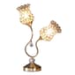 HomeRoots 19in. Gold Two-Light Bedside Table Lamp - image 2