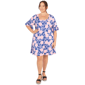 Plus Size Larky Lark 3/4 Ruffle Sleeve Daisy Daze Shift Dress - image 1