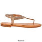 Womens Ella & Joy Circle Rhinestone T-Strap Sandals - image 2