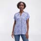 Petite Emily Daniels Crochet Trim Abstract Starburst Blouse - image 1