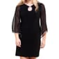 Womens MSK Long Sleeve Rhinestone Cutout Neck Dress - image 3