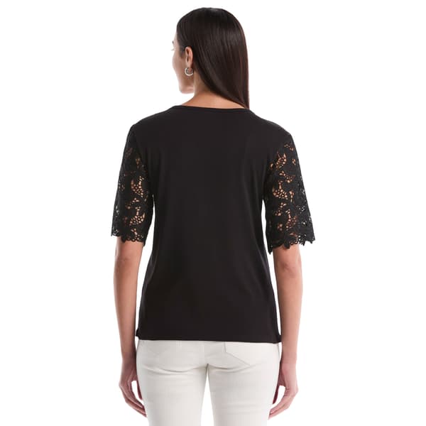 Womens Rafaella® Elbow Lace Sleeve Blouse