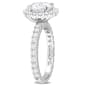 Sterling Silver 2 4/5ctw. White Moissanite Halo Ring - image 3