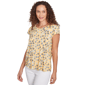 Womens Emaline Key Items Cap Sleeve Tossed Butterfly Tee - image 3