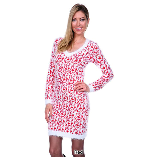Womens White Mark Angora Like Sweater Dress