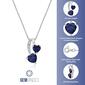 Gemminded 925 Sterling Silver 5mm Heart Created Sapphire Pendant - image 5
