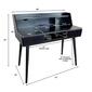 Casual Contemporary Living Solid Acacia Desk w/ Charging Station - image 5