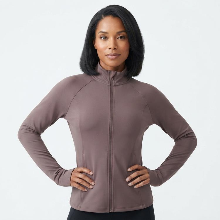 Womens Bally Fashion Essential Yoga Active Jacket with Thumbholes