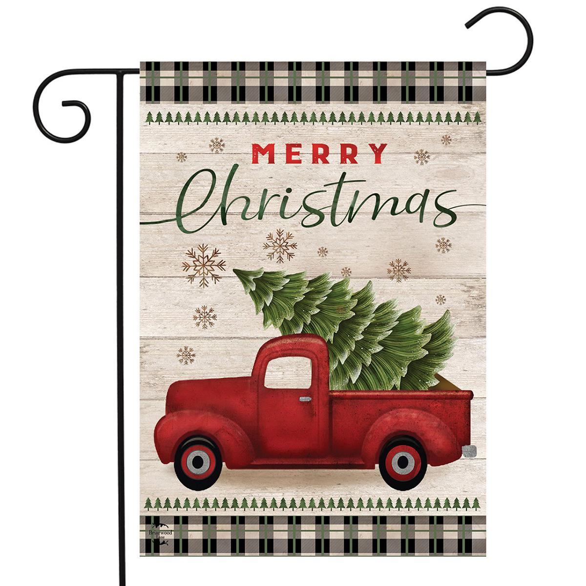 Briarwood Lane Christmas Pick Up Truck Holiday Garden Flag