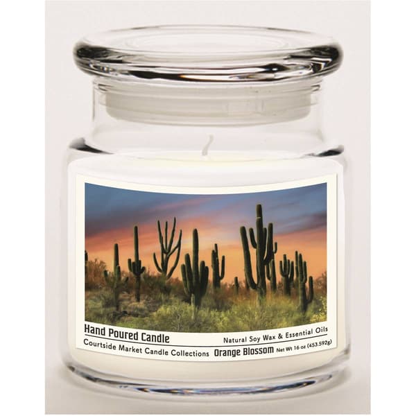 Courtside Market(R) Pheonix Cactus 16oz. Orange Blossom Jar Candle