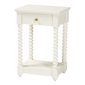 Baxton Studio Terentia Nightstand with Bobbin Legs - White - image 1