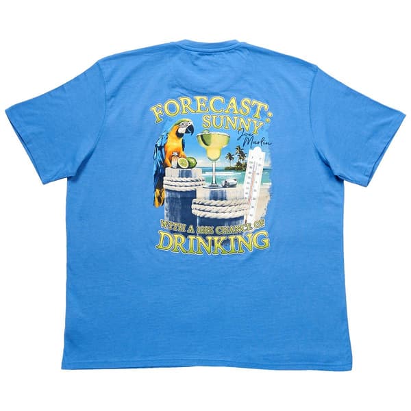 Mens Big & Tall Joe Marlin Graphic Tee - Billfish Blue