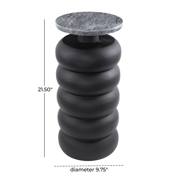 9th & Pike® Contemporary Black Wood Accent Table
