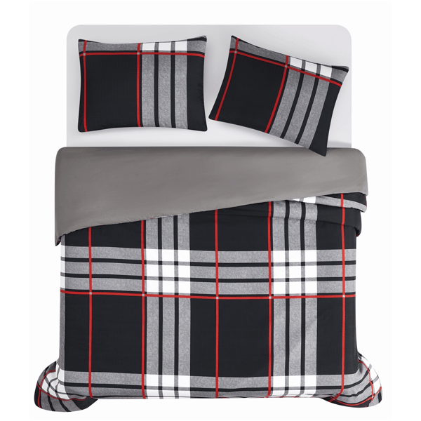 Truly Soft Danbury Plaid 3pc. Reversible Comforter Set