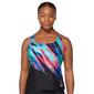 Womens Reebok Seqa Glass Racer Back Tankini Swim Top - image 1
