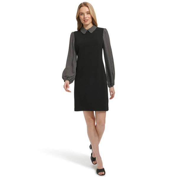 Womens Tommy Hilfiger Long Sleeve Two in One Shift Dress