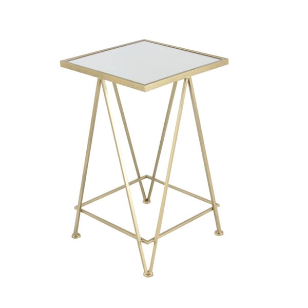 9th & Pike® Gold Metal Contemporary Accent Table - Set of 2