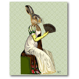 Courtside Market Miss Hare Canvas Wall Art