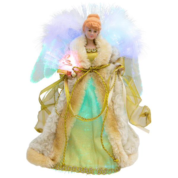 Northlight Color Changing Gold Christmas Angel Tree Topper
