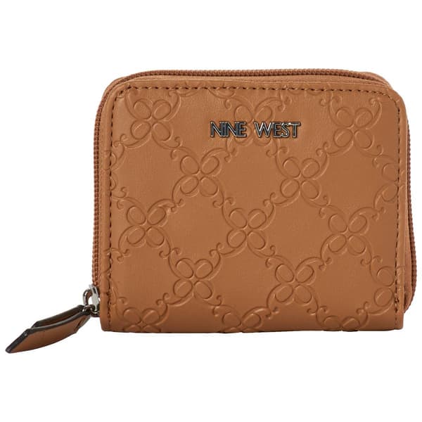 Womens Nine West Norah Zip Around Wallet - Dark Camel - image 