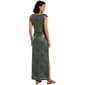 Womens Connected Apparel Drape Neck Metallic Evening Gown - image 3