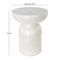9th & Pike® Modern Cream Capiz Shell Accent Table - image 4