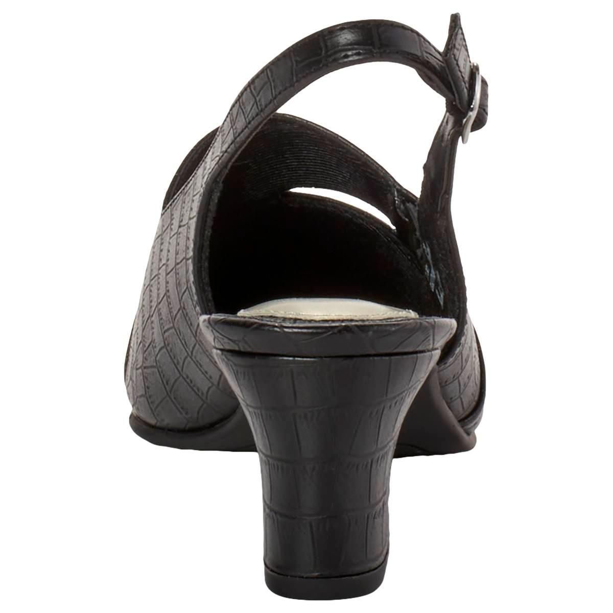 Womens Easy Street® Croco Slingback Heels