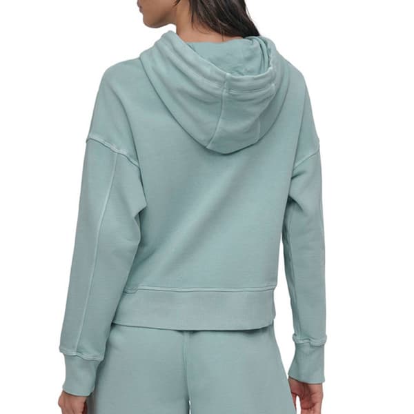Womens DKNY Sport French Terry Embroidered Logo Pullover Hoodie