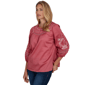 Petite Ruby Rd. Game of Luxe Embroidered Sleeve Voile Blouse - image 3