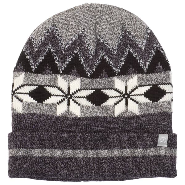 Mens Polar Extreme Fair Isle Cuffed Knit Hat - image 