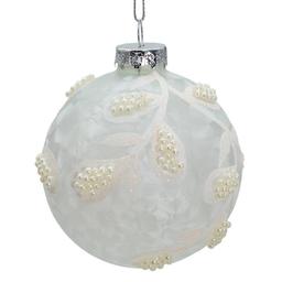 Kurt Adler 6pc. Glass White Pearl Ball Ornament Set