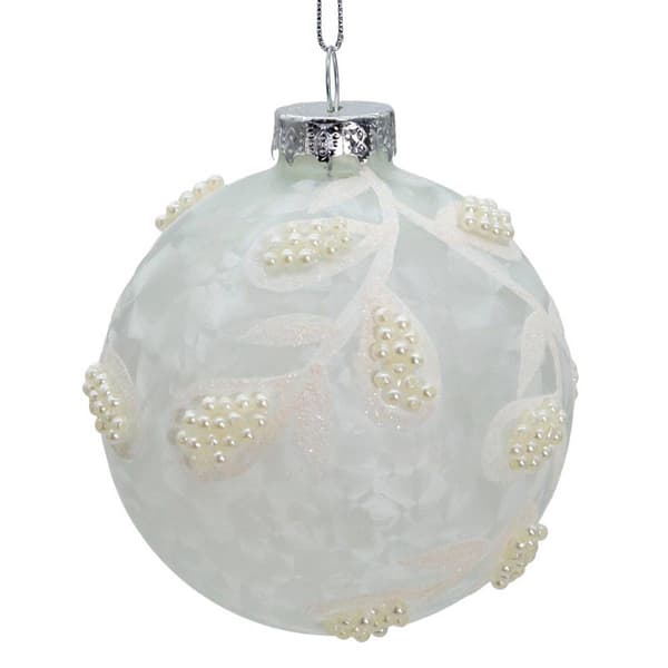 Kurt Adler 6pc. Glass White Pearl Ball Ornament Set