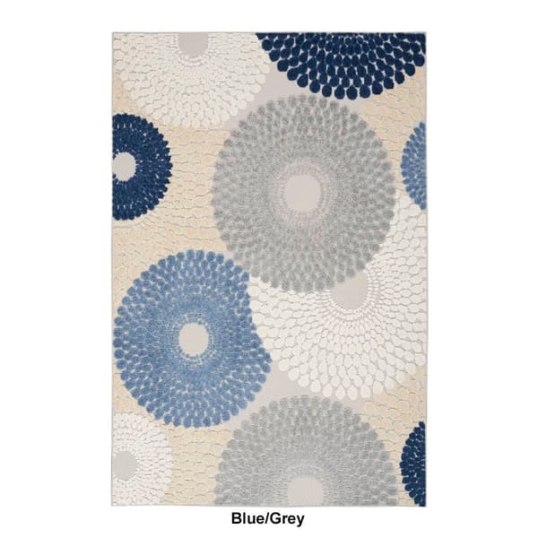 Nourison Aloha Circular Tear Drops Indoor/Outdoor Area Rug