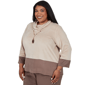 Plus Size Alfred Dunner Luxe Be A Lady Color Block Blouse - image 3