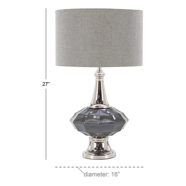 9th & Pike® Silver Glass Traditional Table Lamp