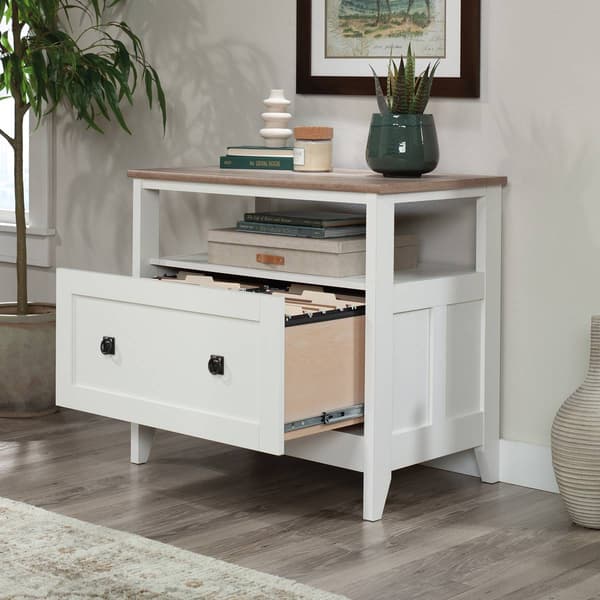 Sauder August Hill Open Shelf Lateral File Cabinet