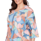 Plus Size Alfred Dunner Beachcomber Abstract Floral V Neck Tee - image 5