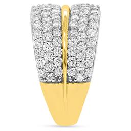 Nova Star® Gold Plated Sterling Silver Lab Grown Diamond Ring