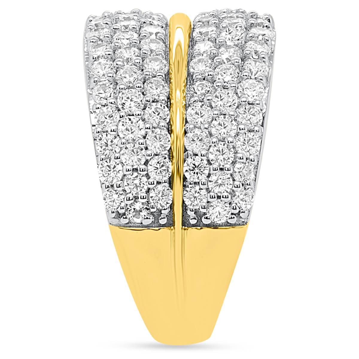Nova Star® Gold Plated Sterling Silver Lab Grown Diamond Ring