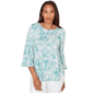 Womens Ruby Rd. Renaissance Romance 3/4 Ruffle Sleeve Blouse - image 1