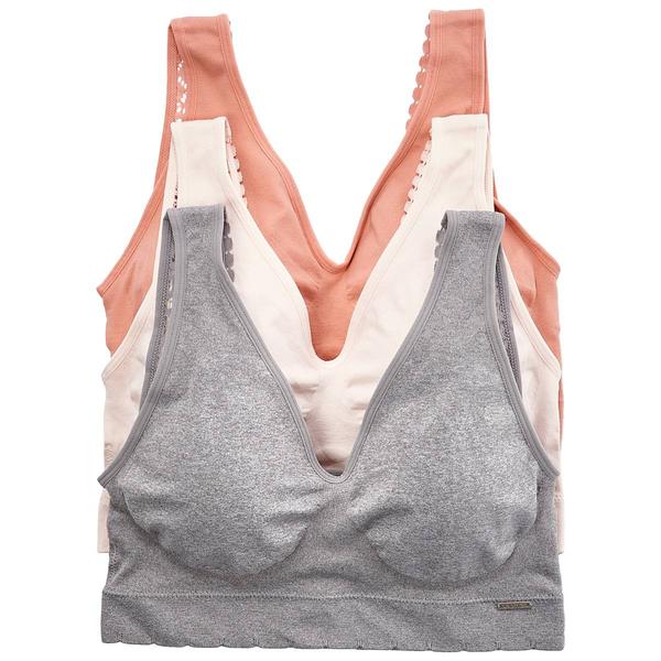 Plus Size Nautica 3pk. Lace Pads & Logo Seamless Bras-NT1583-3PKM - image 